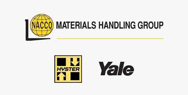 "1989 NACCO, Hyster, and Yale logos."