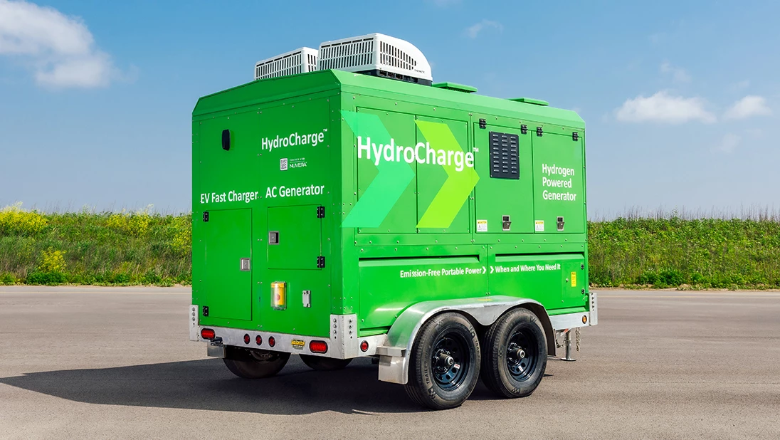 Nuvera HydroCharge mobile hydrogen-powered generator.