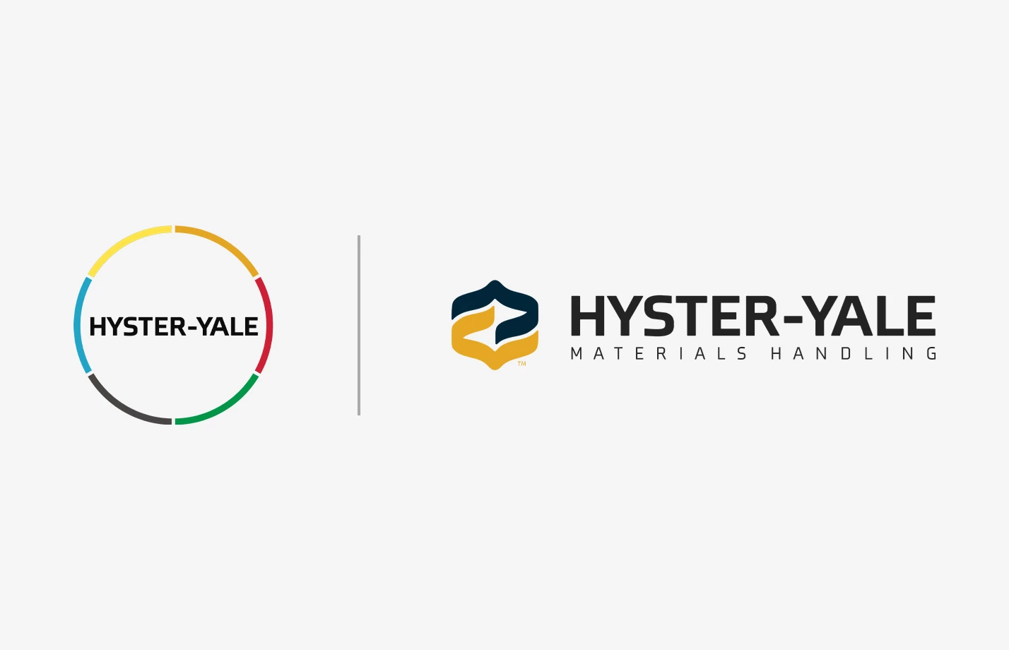 "New Hyster-Yale, Inc. and Hyster-Yale Materials Handling logos."