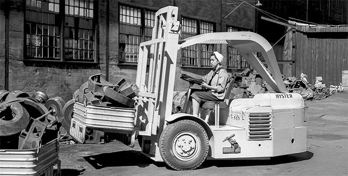 1940’s Hyster lift truck moving parts.