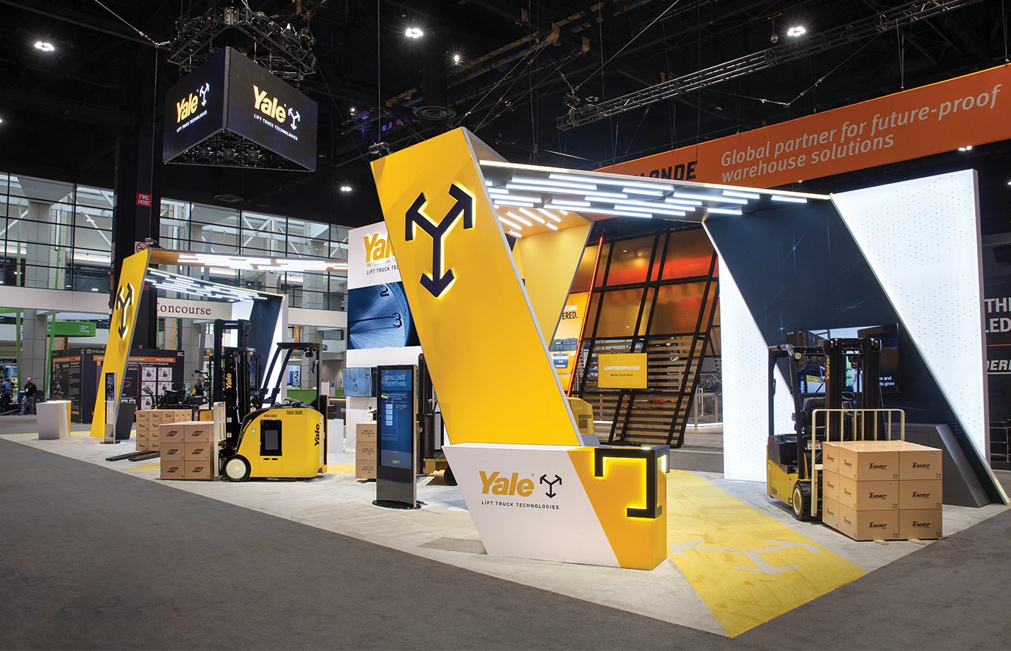 Yale tradeshow booth.